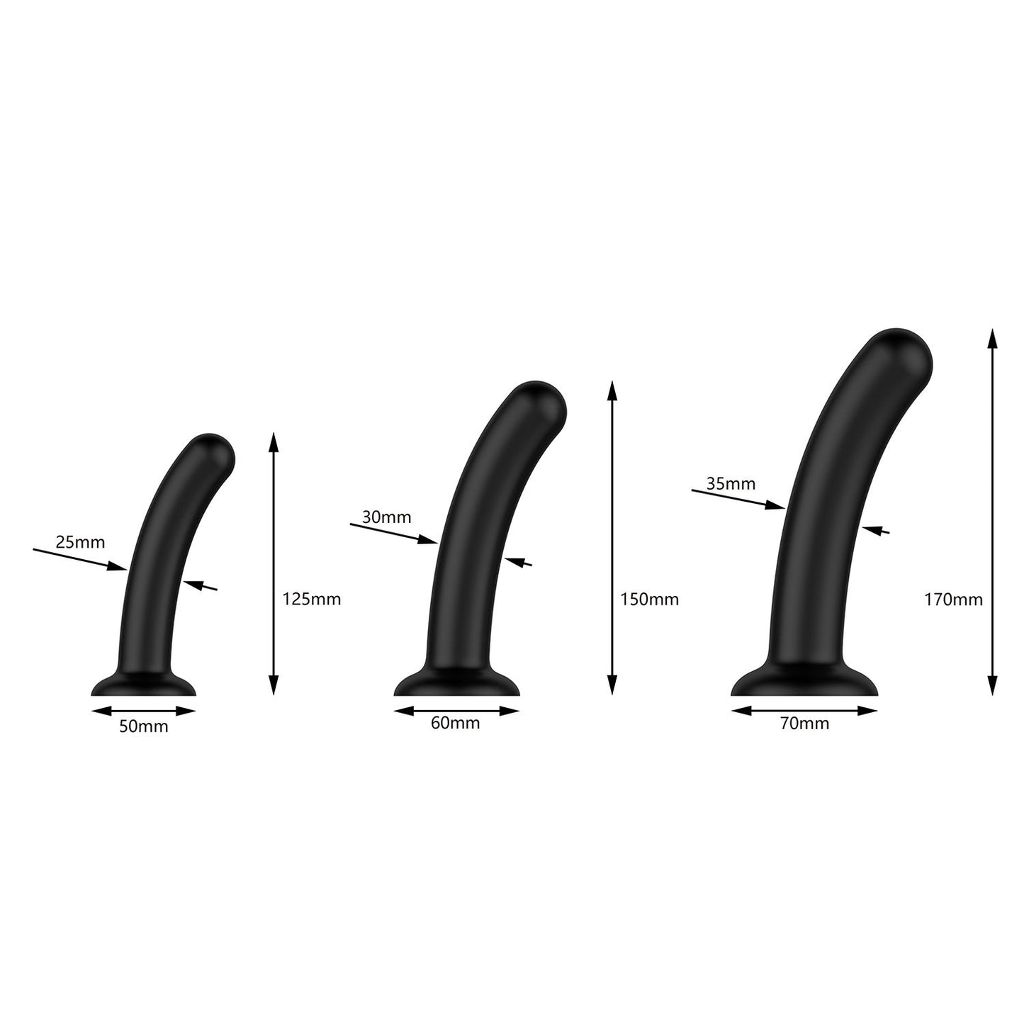 Nexus - Dilator Set Silicone Anal Dildos - Black