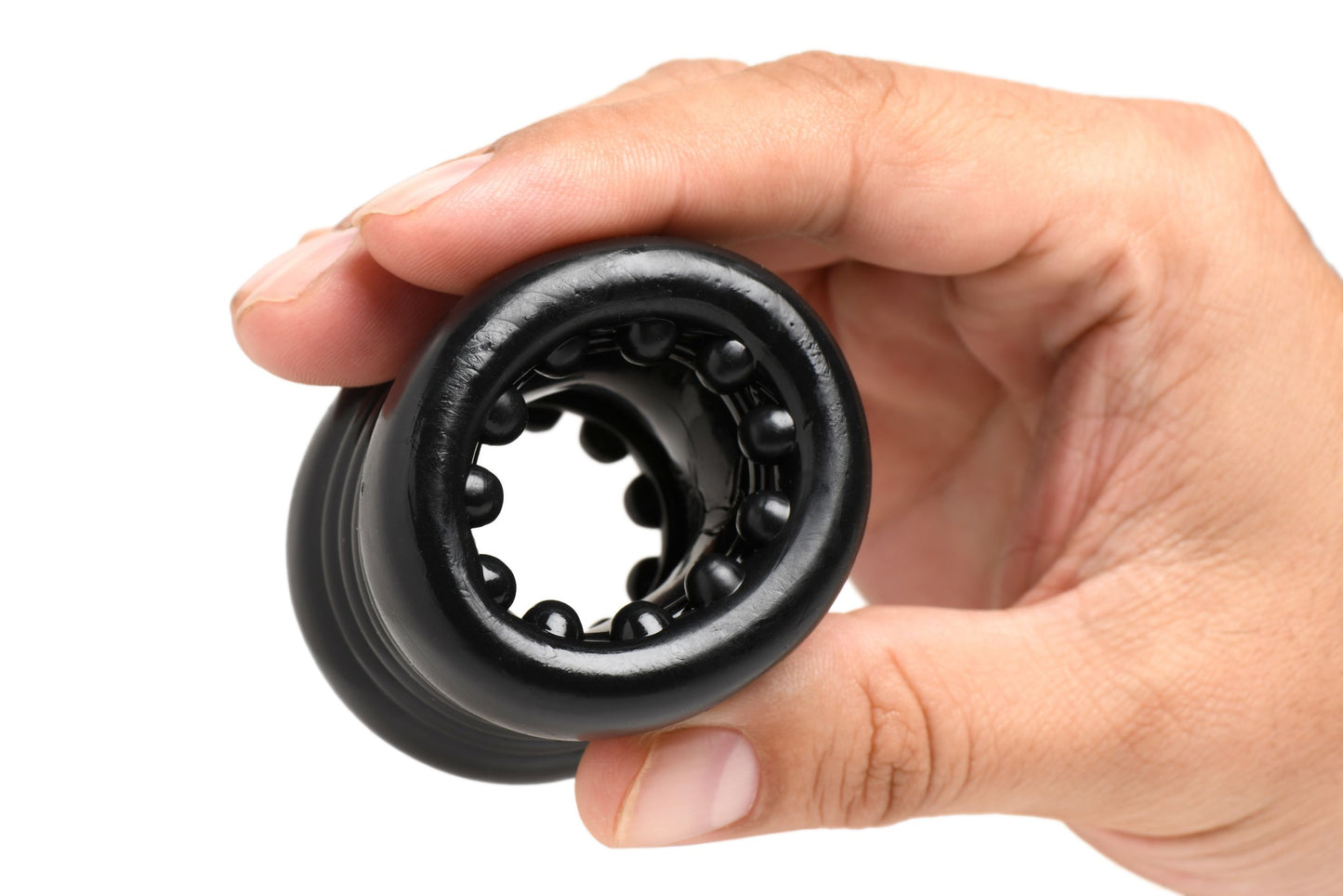 XR Brands - Ball Stack Ball Stretcher - Black – Silicone Ball Stretcher