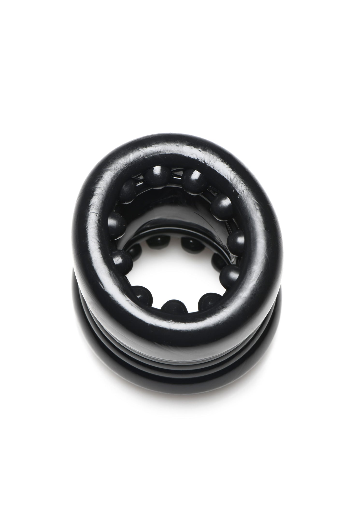 XR Brands - Ball Stack Ball Stretcher - Black – Silicone Ball Stretcher