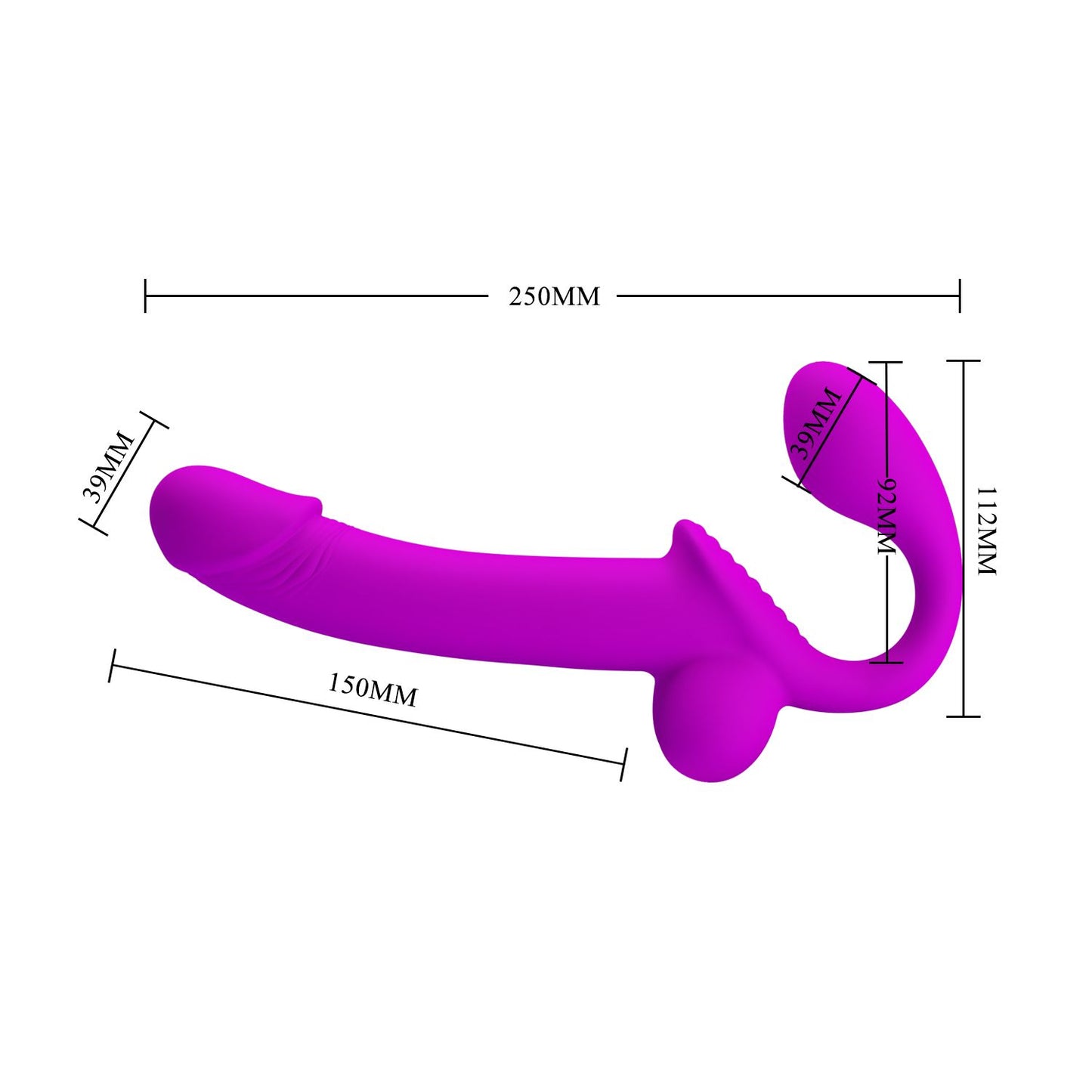Pretty Love - Kelpie - Purple – Strap on Dildo