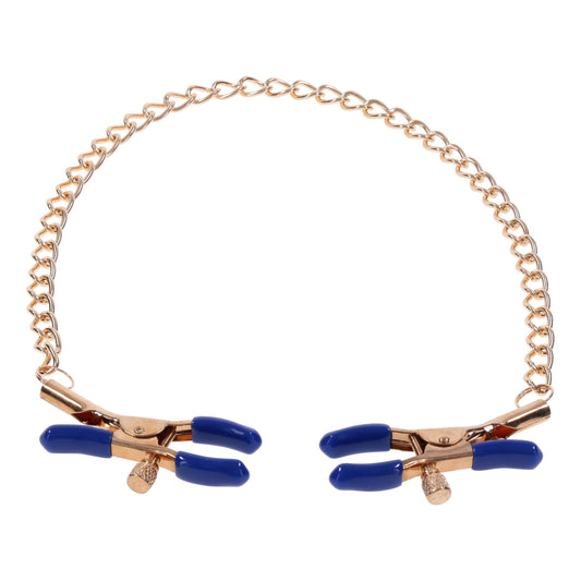 Cougar Nipple Clamps with Chain - Gold – Adjustable Nipple Clamps