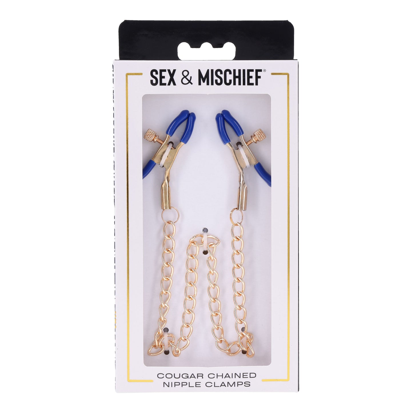 Cougar Nipple Clamps with Chain - Gold – Adjustable Nipple Clamps
