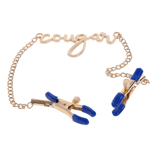 Sportsheets - Cougar Nipple Clamps - Gold – Adjustable Nipple Clamps