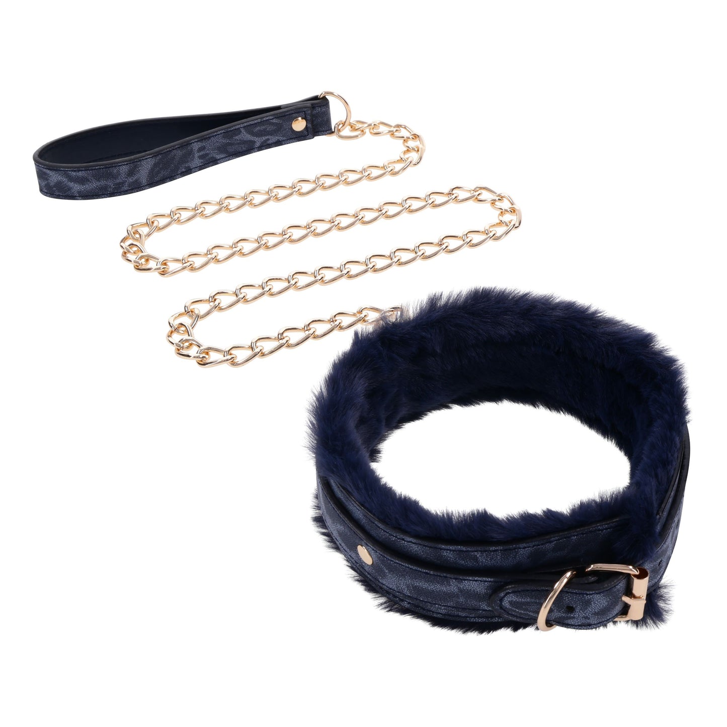 Sportsheets - Cougar Fur Collar & Leash - Black – Bondage Gear