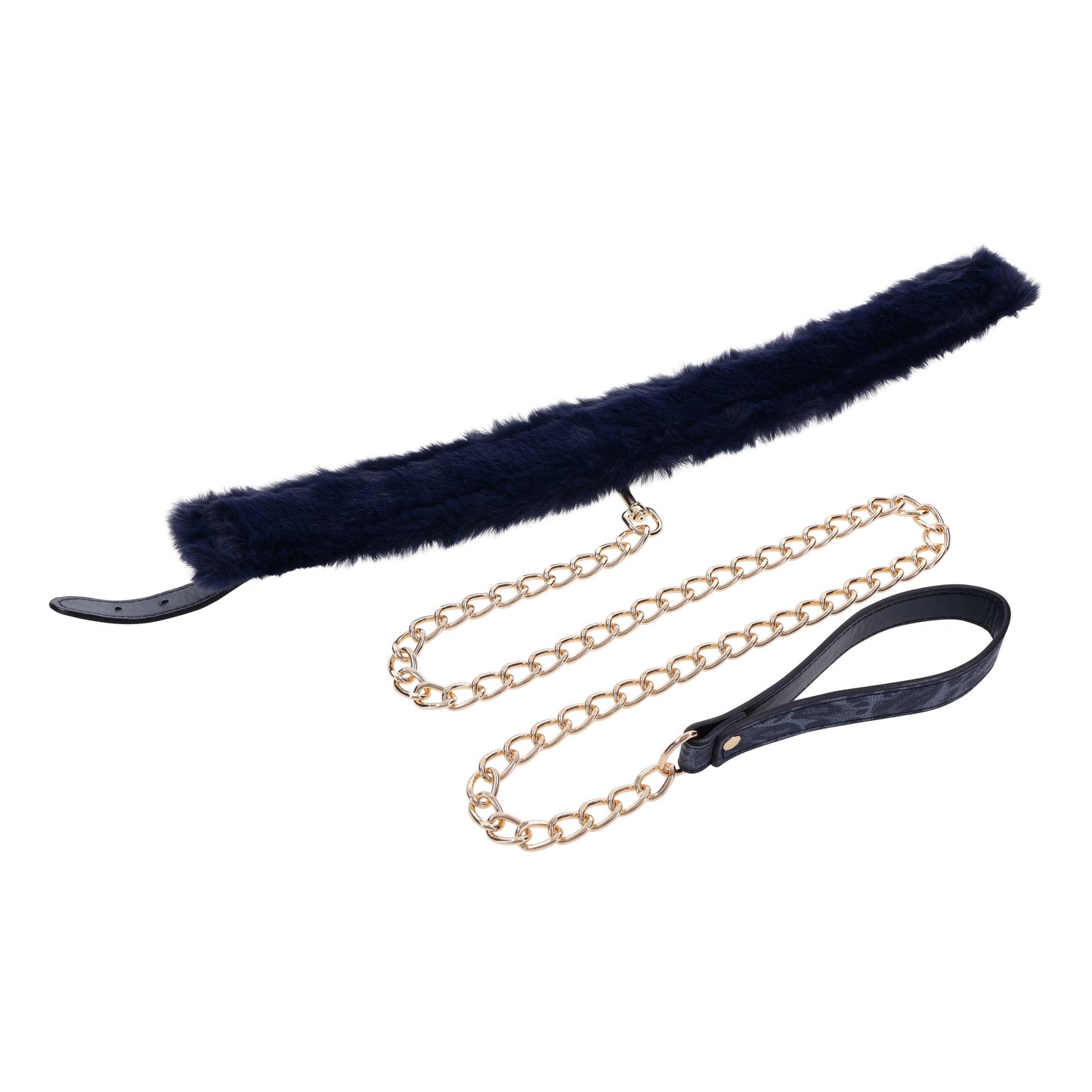 Sportsheets - Cougar Fur Collar & Leash - Black – Bondage Gear
