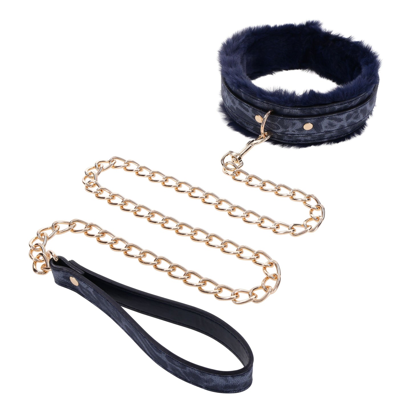 Sportsheets - Cougar Fur Collar & Leash - Black – Bondage Gear