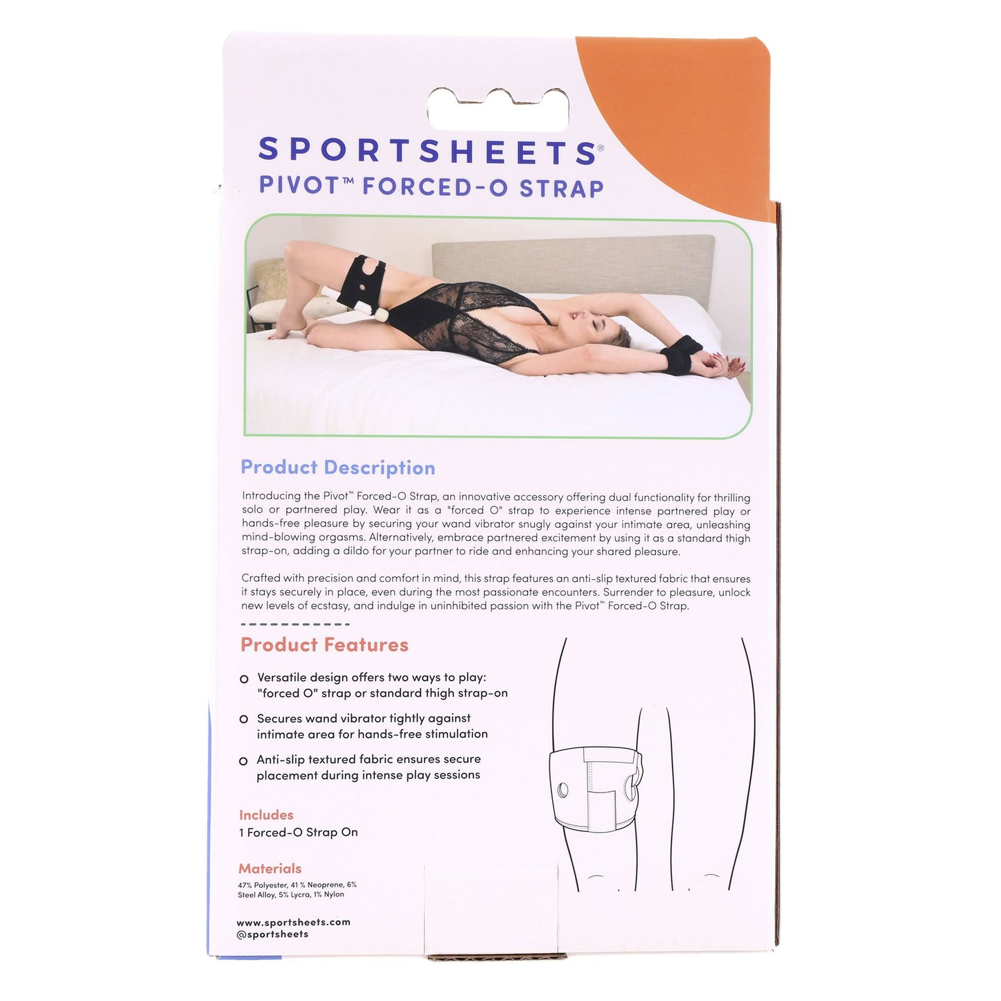 Sportsheets - Pivot 2 in 1 Forced-O Strap - Black – Strap on Dildo