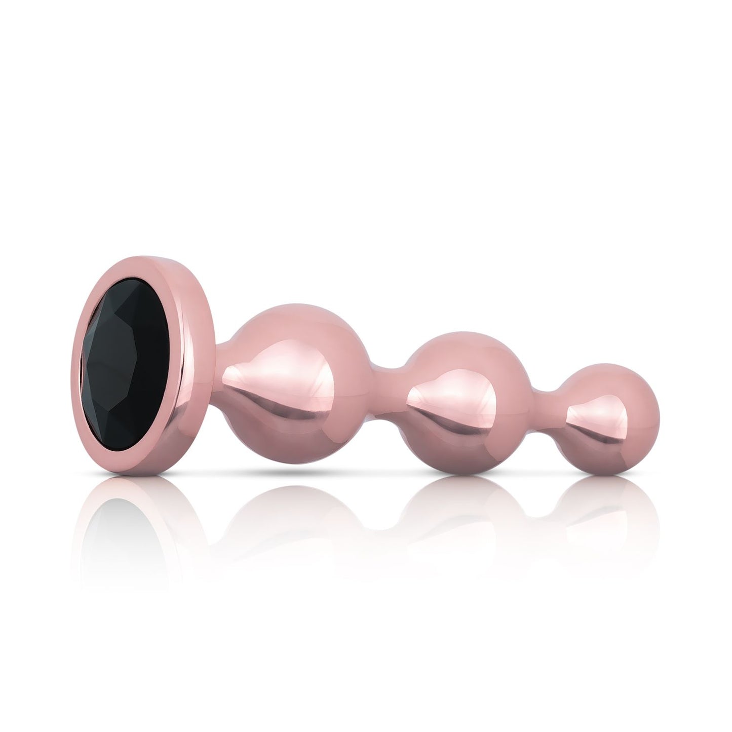 Rosy Gold - Metal Butt Plug Set 3 Pieces - Rose Gold – Silicone Butt Plug