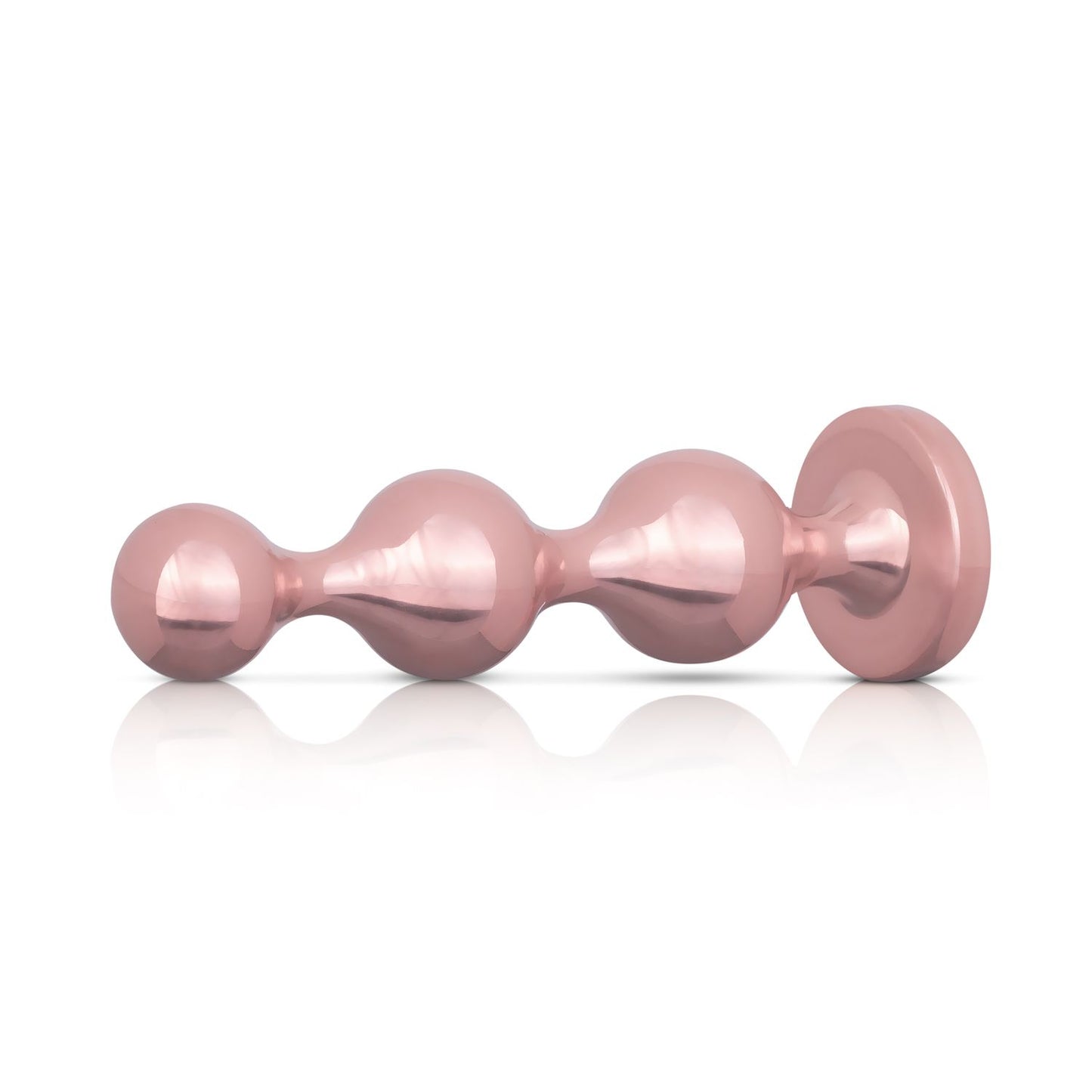 Rosy Gold - Metal Butt Plug Set 3 Pieces - Rose Gold – Silicone Butt Plug