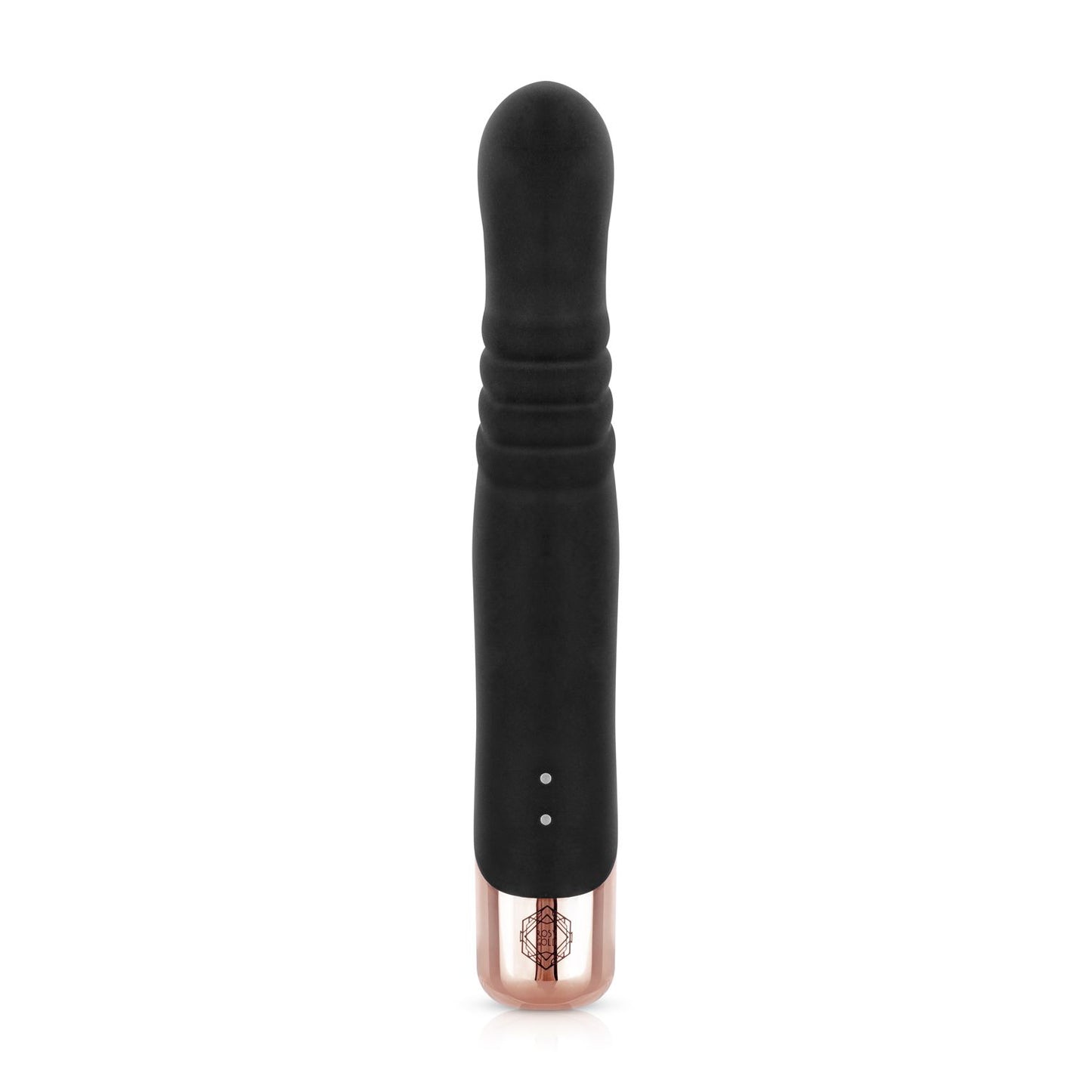 Rosy Gold - Rabbit Vibrator with thrusting function - Black – Thrusting Rabbit Vibrator