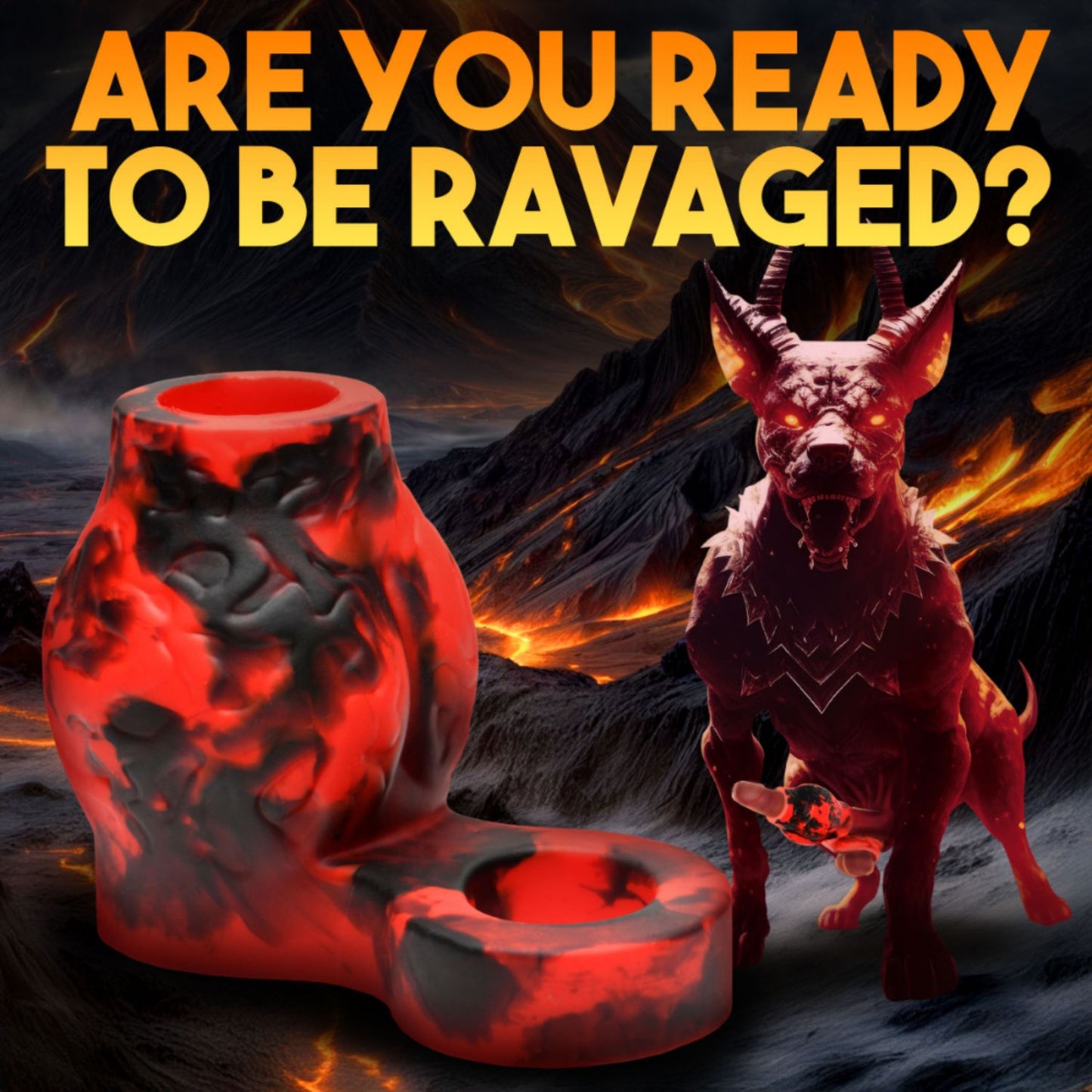 Creature Cocks - Hell Hound Ballstretcher - Red – Ball Stretcher