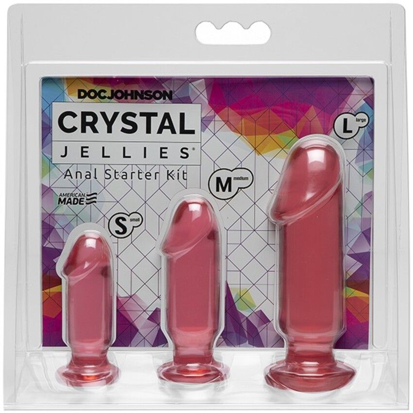 Doc Johnson - Crystal Jellies Anal Starter Kit - Pink