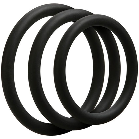 Doc Johnson - OptiMALE 3 Thin C-Ring Set - Black – Cock Ring