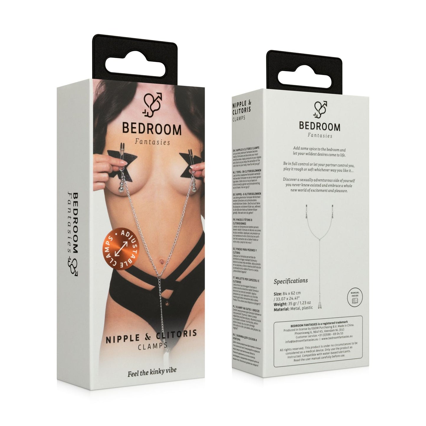 Bedroom Fantasies - Nipple and Clitoris Clamps - Silver