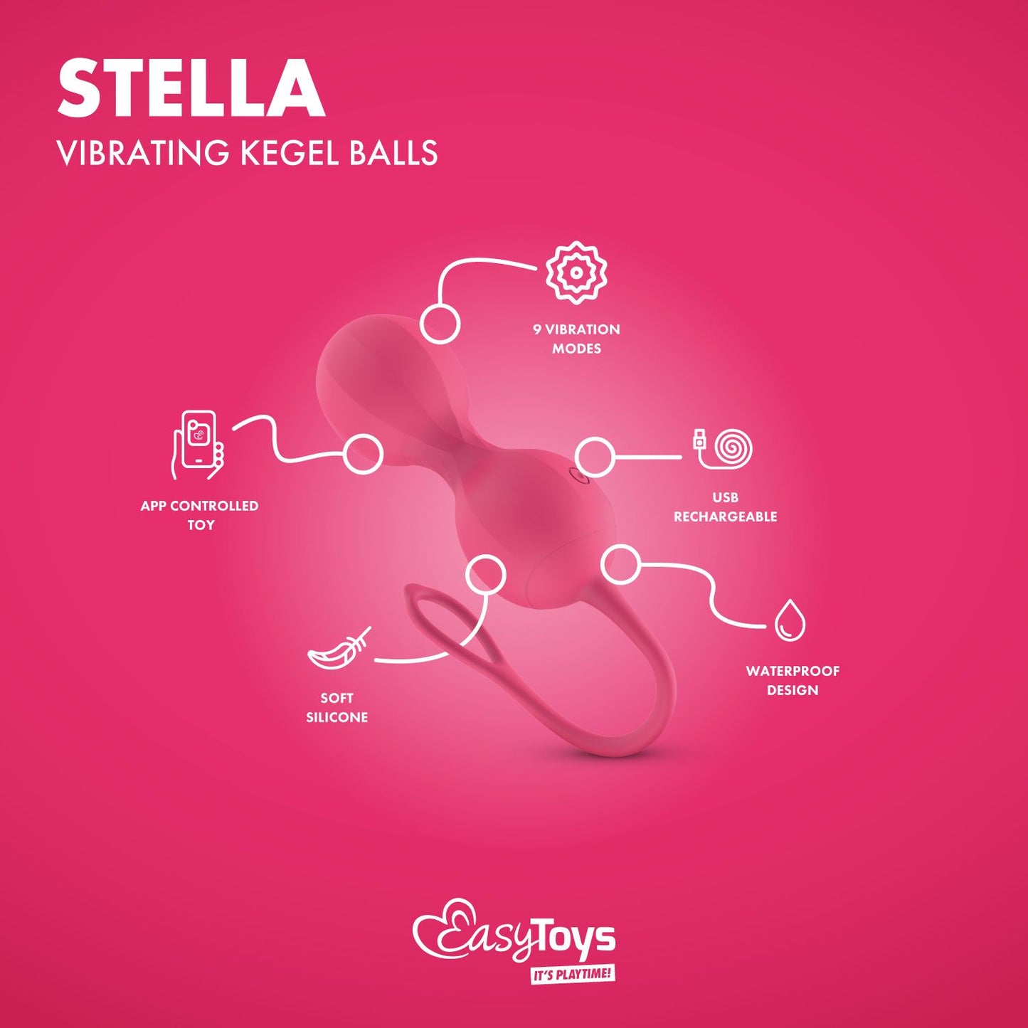 EasyConnect - Vibrating Kegel Balls Stella app-controlled
