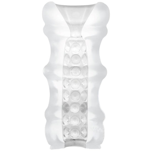 Doc Johnson - Mood Ultraskyn Stroker Pleaser Massage Beads - White – Male Masturbator