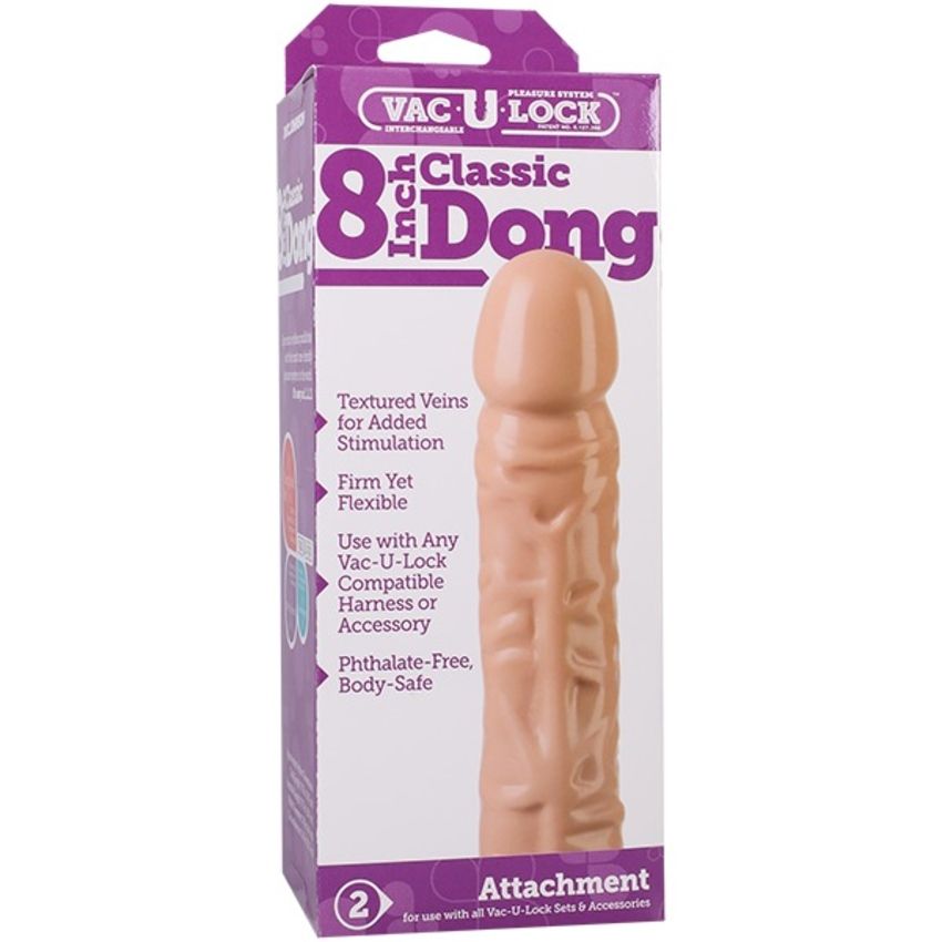 Doc Johnson - VacULock 20 cm Dildo - Beige