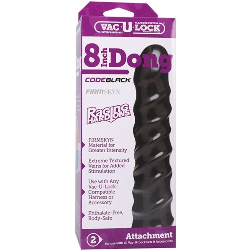 Doc Johnson - VacULock CodeBlack 20.3 cm Dong Raging HardOns - Black