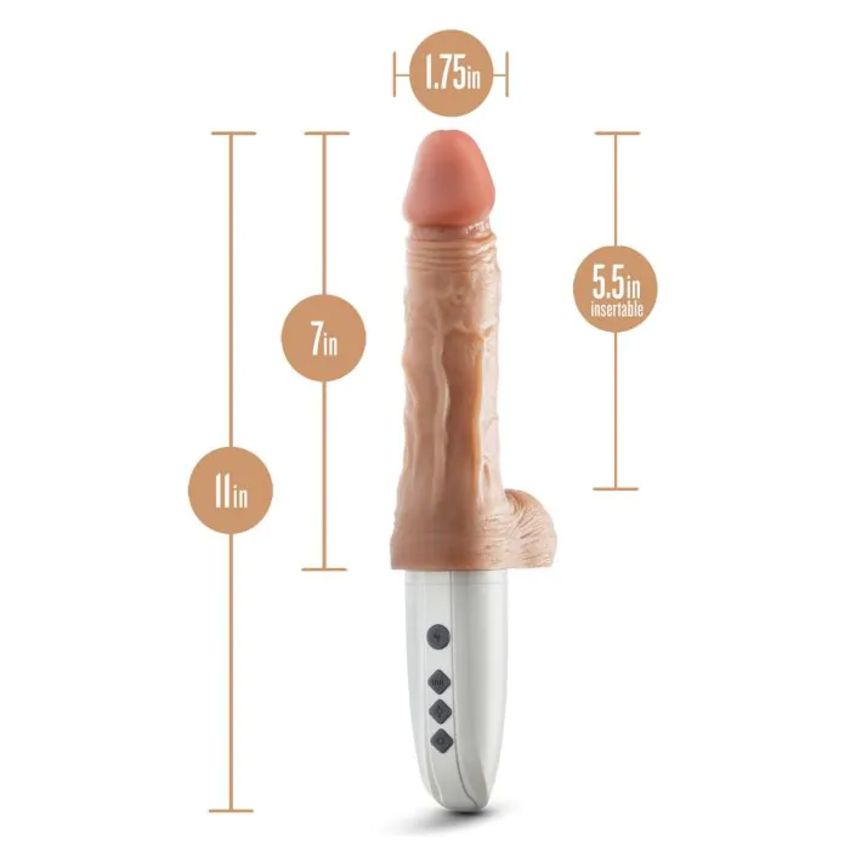 Blush Novelties - Dr. Hammer Thrusting Dildo - Beige