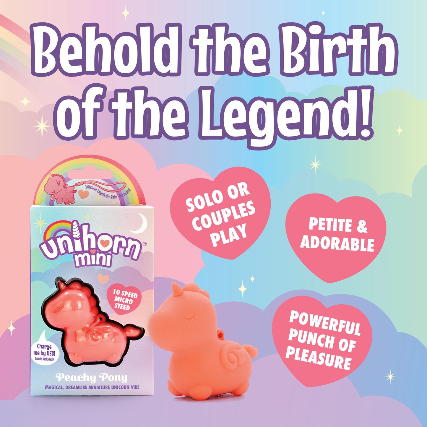 Unihorn - Mini Peachy Pony Vibrator – Mini Vibrator