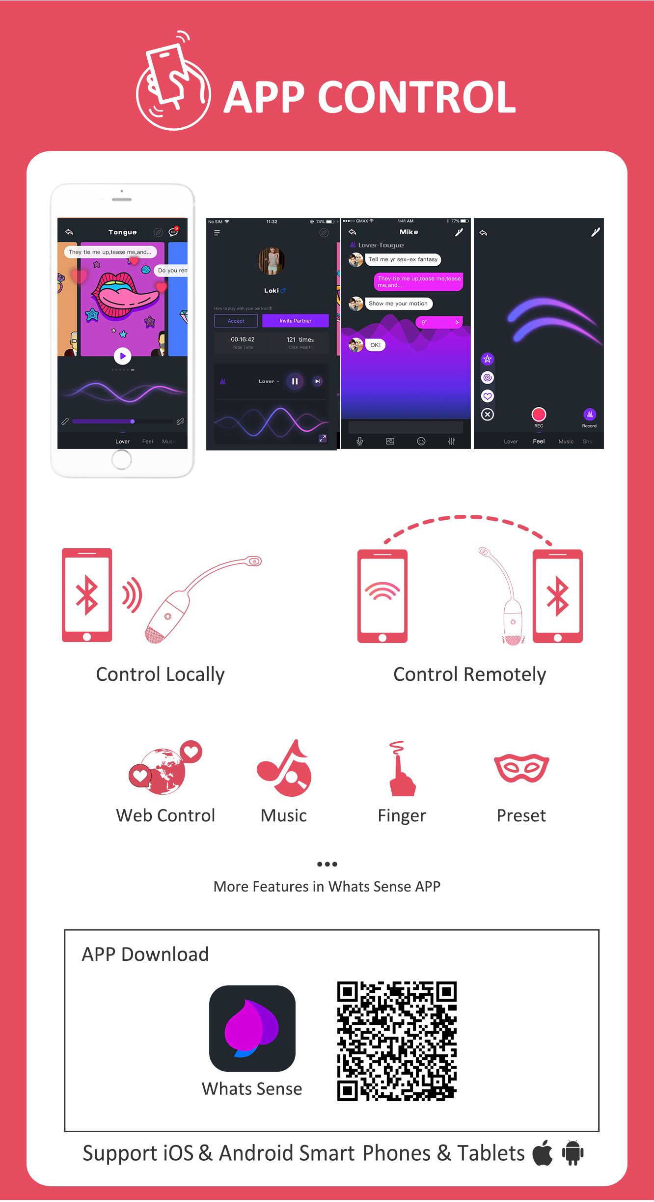 Magic Motion - Vini App-Controlled Vibrating Egg - Pink/White