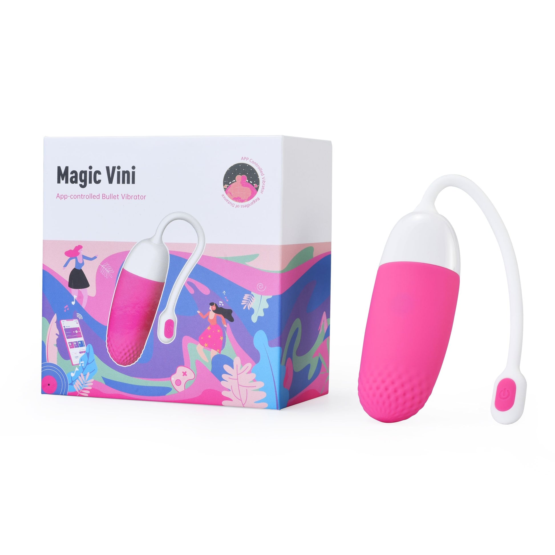 Magic Motion - Vini App-Controlled Vibrating Egg - Pink/White