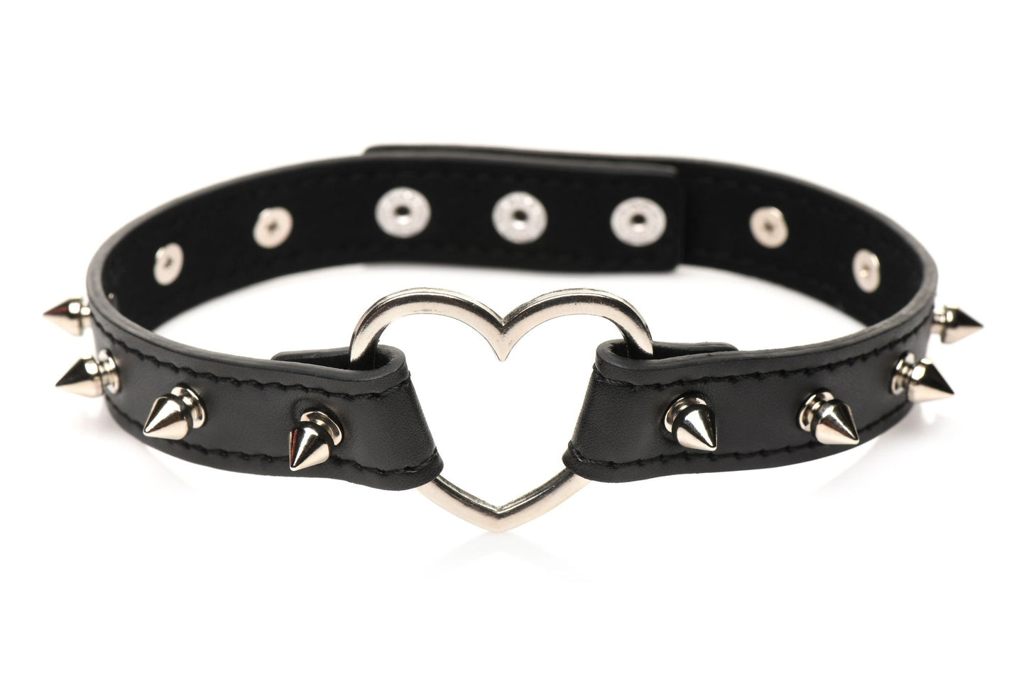 XR Brands Spiked Heart Choker Black bondage accessory