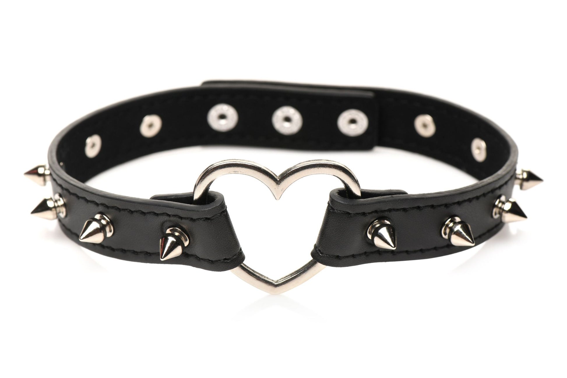 XR Brands Spiked Heart Choker Black bondage accessory