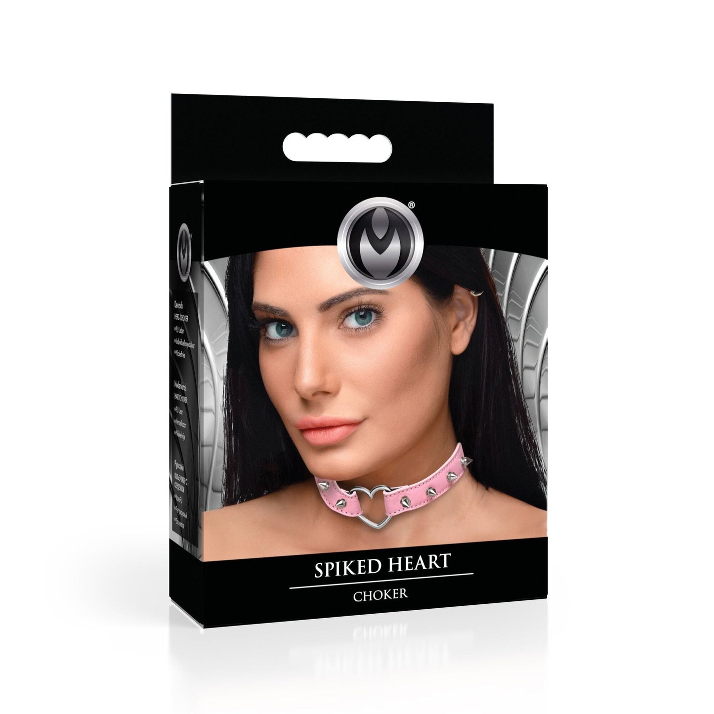 Xr Brands - Spiked Heart Choker Pink