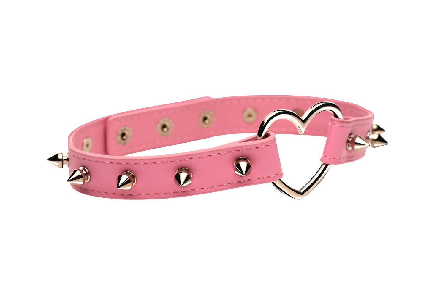 Xr Brands - Spiked Heart Choker Pink