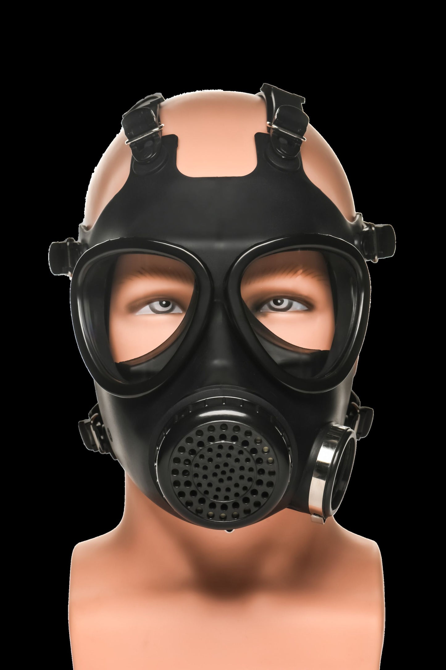 XR Brands - Inhaler Gas Mask with Bottle - Black & White – Bondage Gear