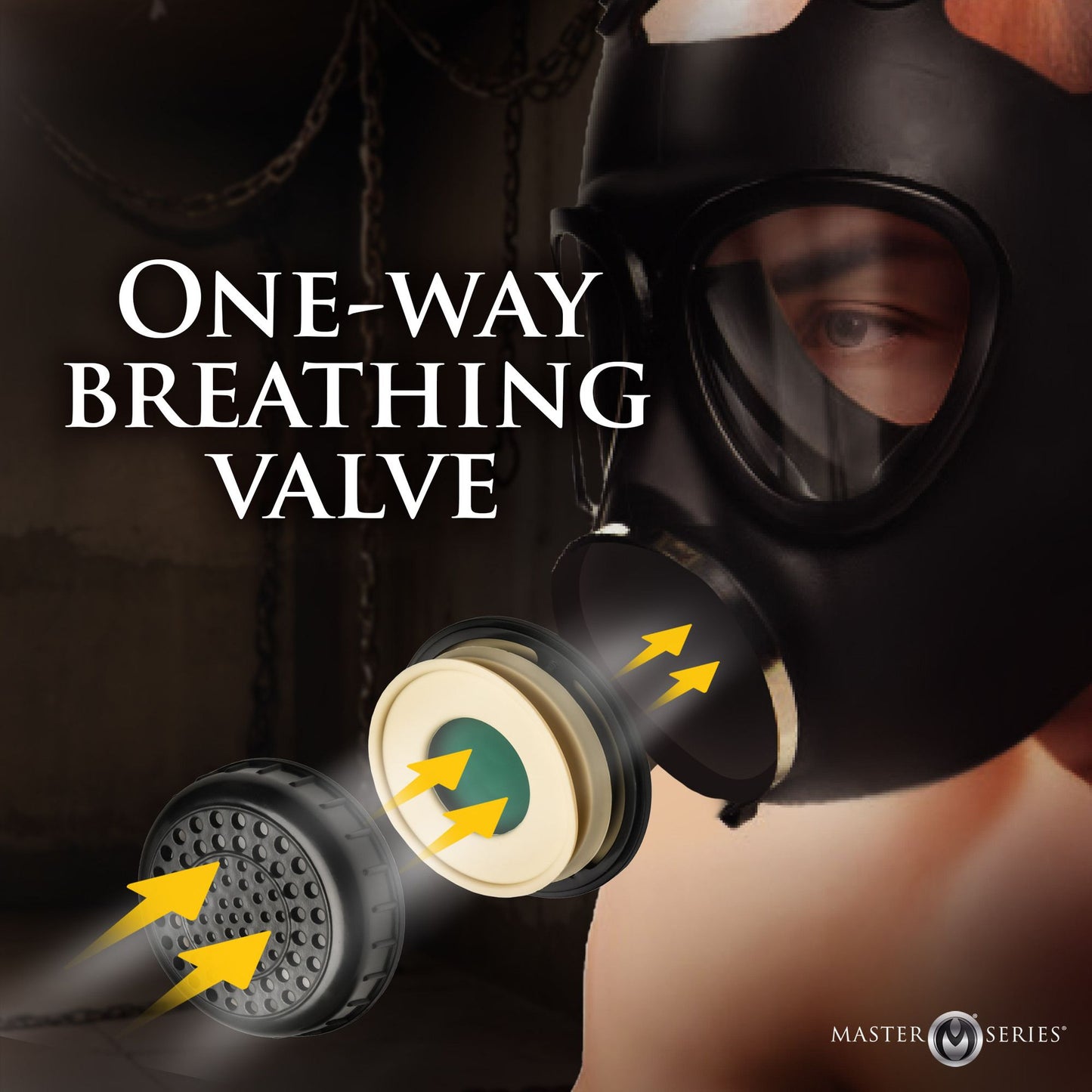 XR Brands - Inhaler Gas Mask with Bottle - Black & White – Bondage Gear
