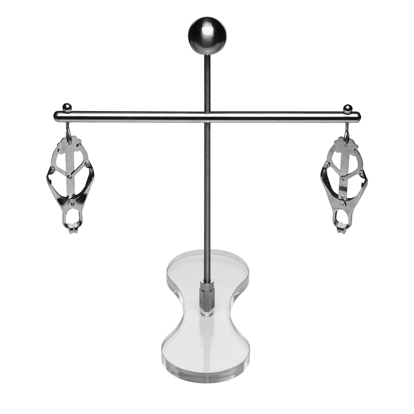 XR Brands - Tower of Pain Nipple Clamps - Silver – Adjustable Nipple Clamps