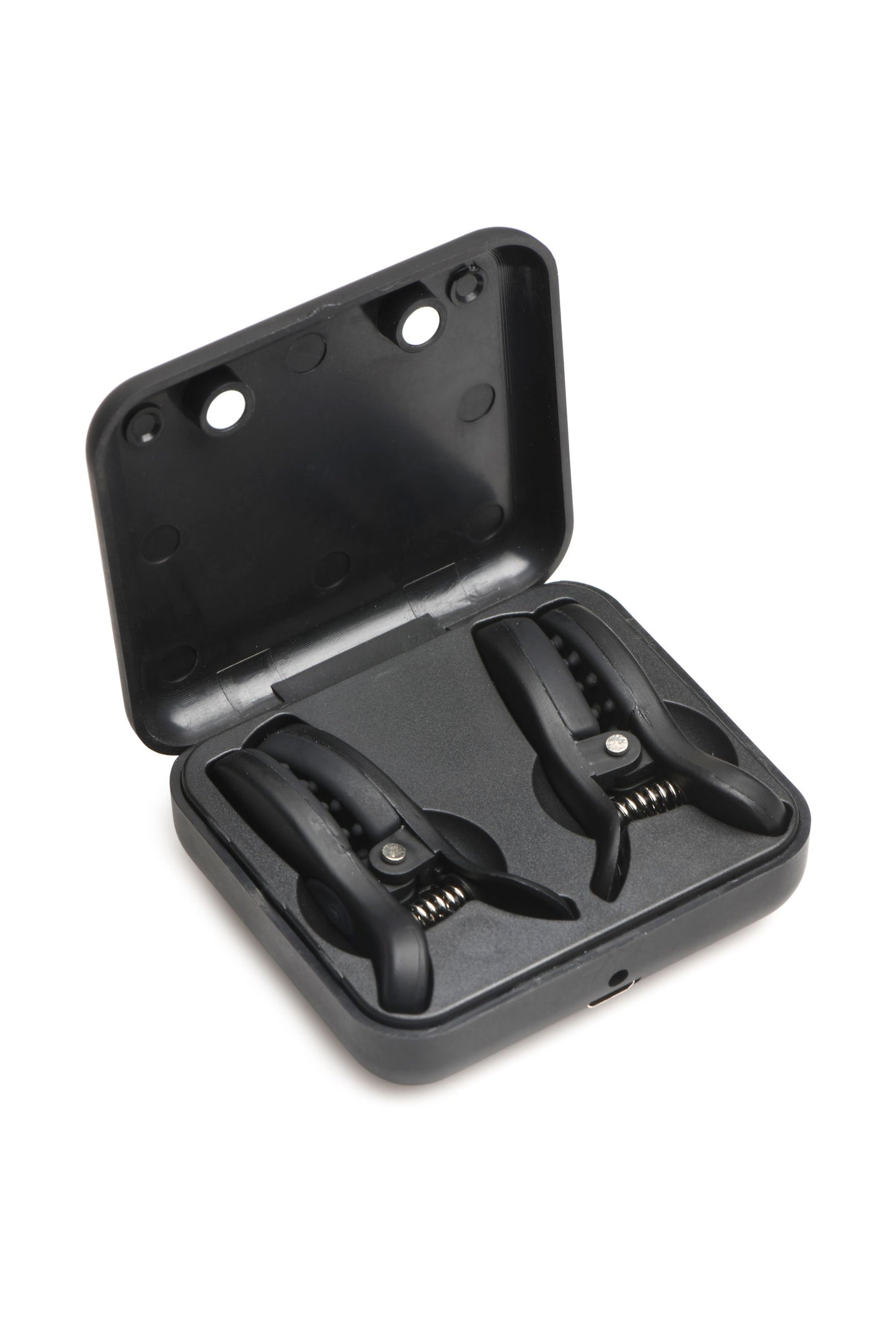 XR Brands - Dark Grip Vibrating Nipple Clamps - Black – Adjustable Nipple Clamps