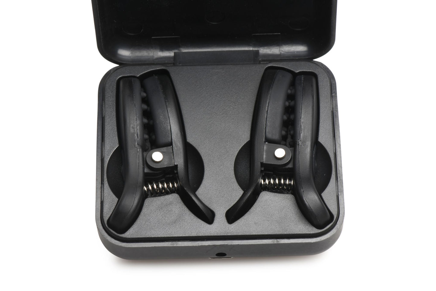 XR Brands - Dark Grip Vibrating Nipple Clamps - Black – Adjustable Nipple Clamps