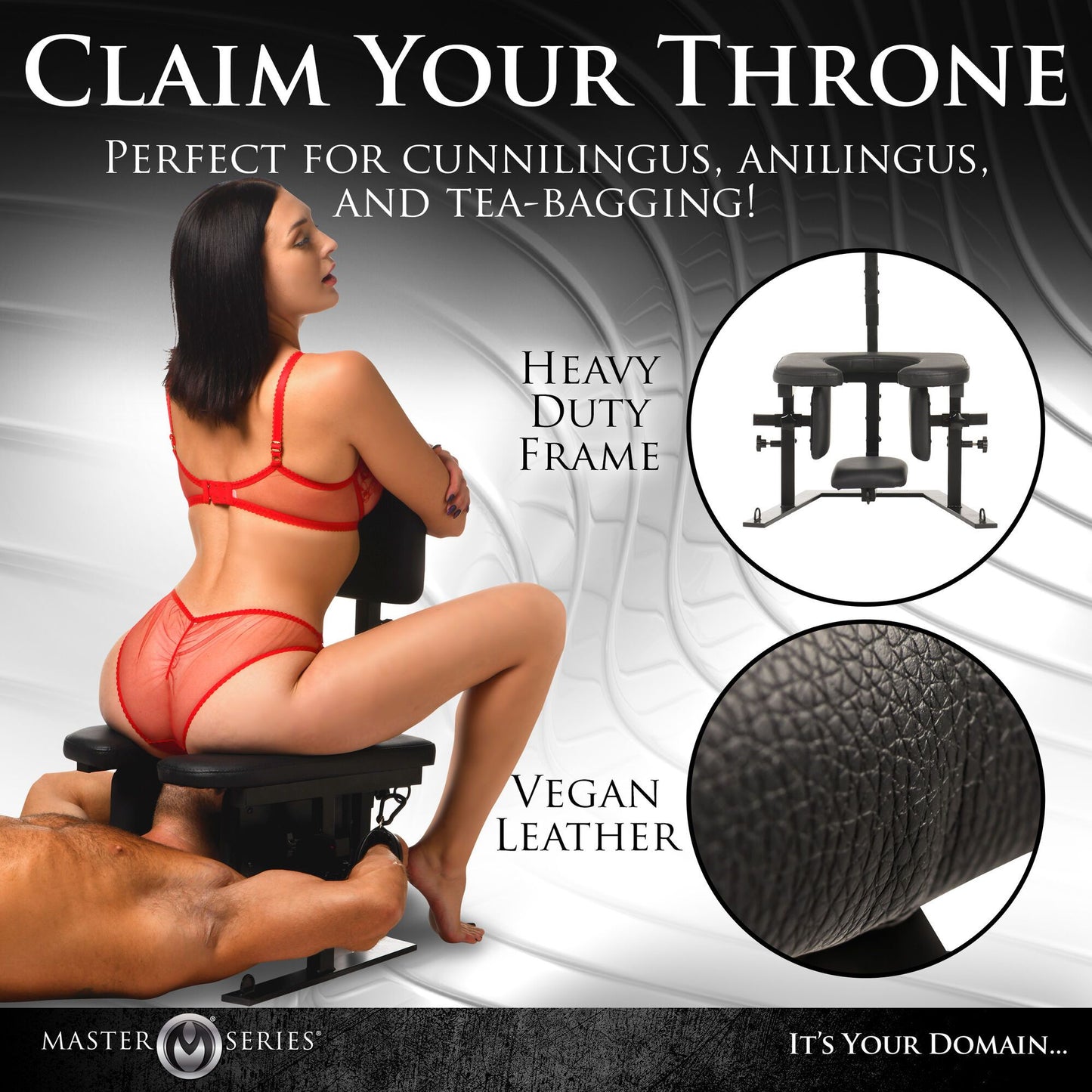 Xr Brands - Pleasure Throne Oral Sex Chair - Black