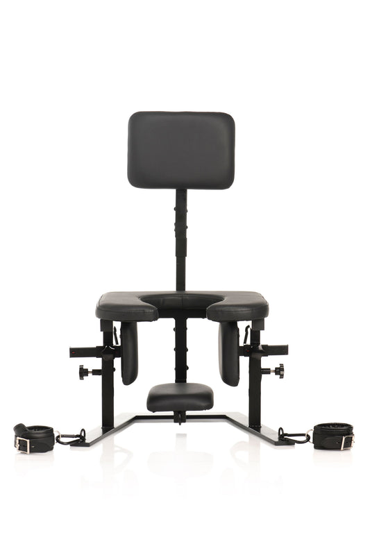XR Brands Pleasure Throne Oral Sex Chair Black lingerie