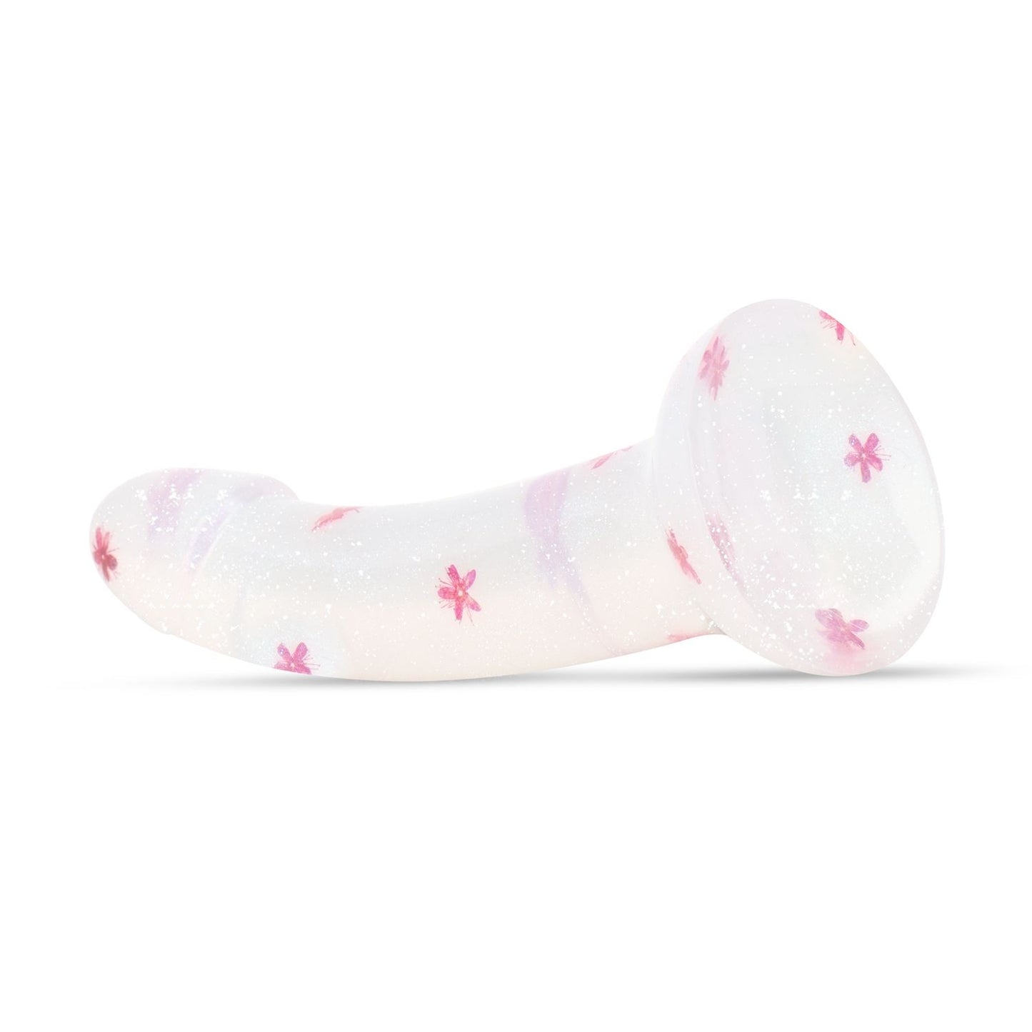 Dildo Collection Flower Power Dildo – Pink Glitter Design 15 cm – Realistic Dildo