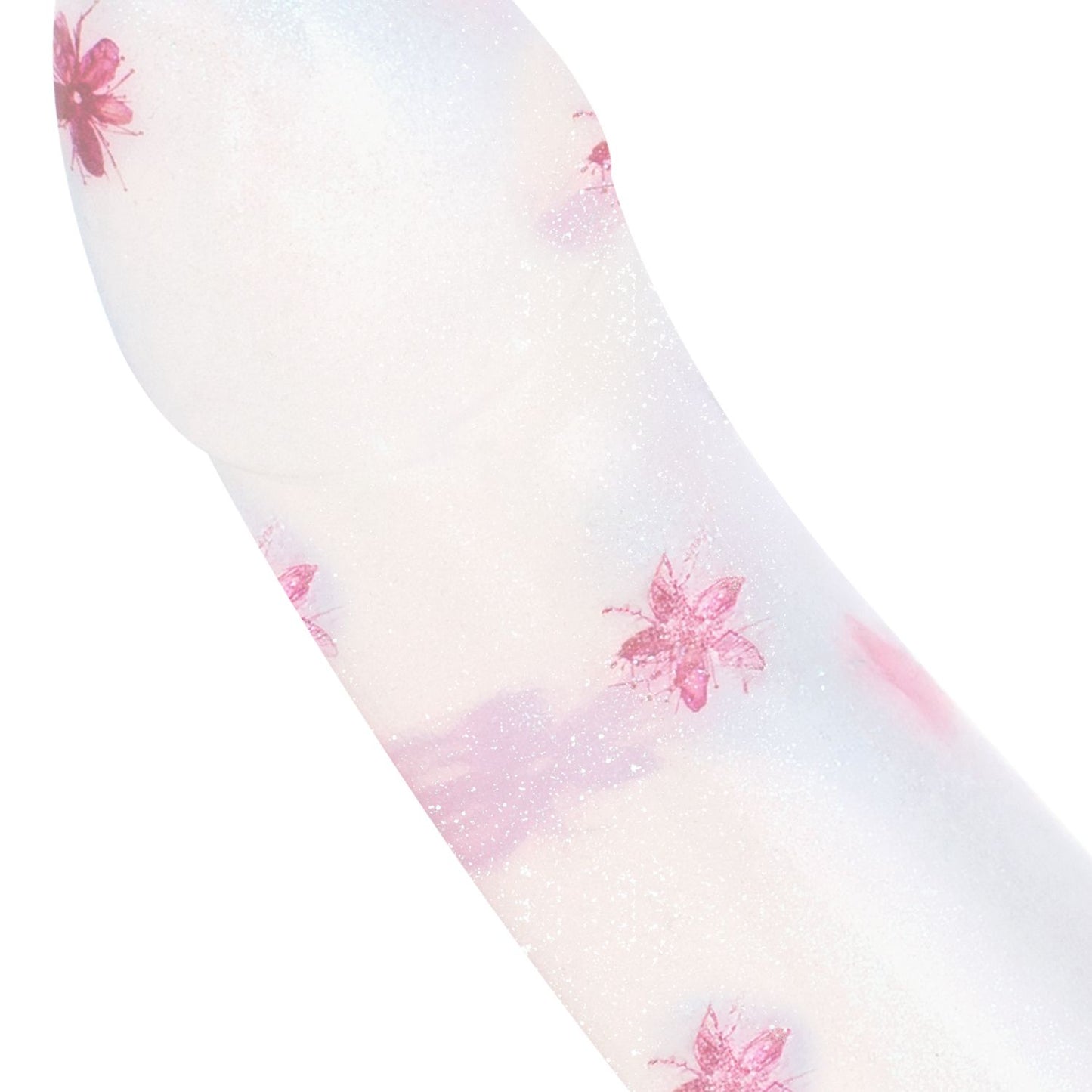 Dildo Collection Flower Power Dildo – Pink Glitter Design 15 cm – Realistic Dildo