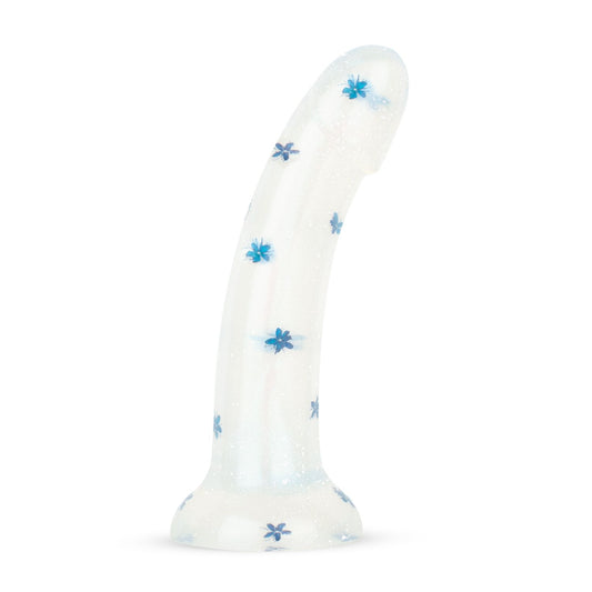 Dildo Collection Blossom Bliss Dildo – Blue Glitter Design 19 cm – Suction Cup Dildo