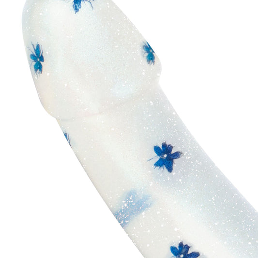Dildo Collection Blossom Bliss Dildo – Blue Glitter Design 19 cm – Suction Cup Dildo