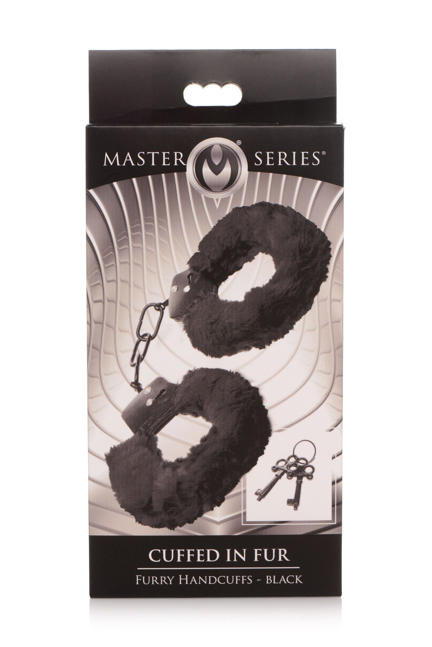 XR Brands - Cuffed In Fur Handcuffs - Black – Bondage Handcuffs