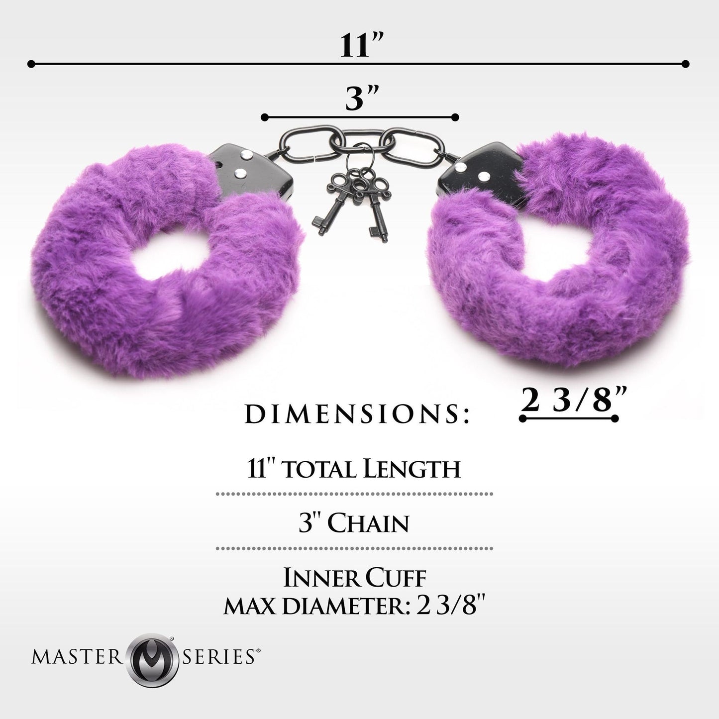 XR Brands - Cuffed In Fur Handcuffs - Purple – Bondage Handcuffs