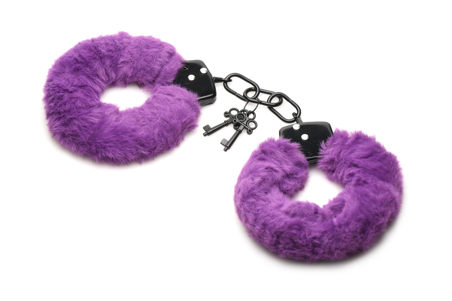 XR Brands - Cuffed In Fur Handcuffs - Purple – Bondage Handcuffs