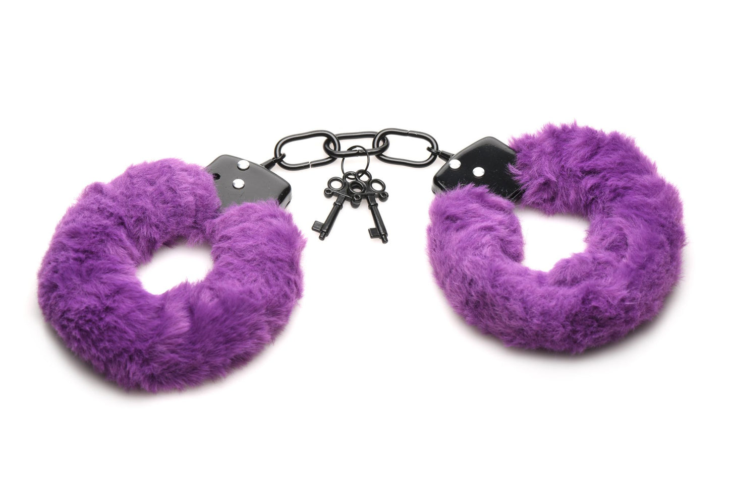 XR Brands - Cuffed In Fur Handcuffs - Purple – Bondage Handcuffs