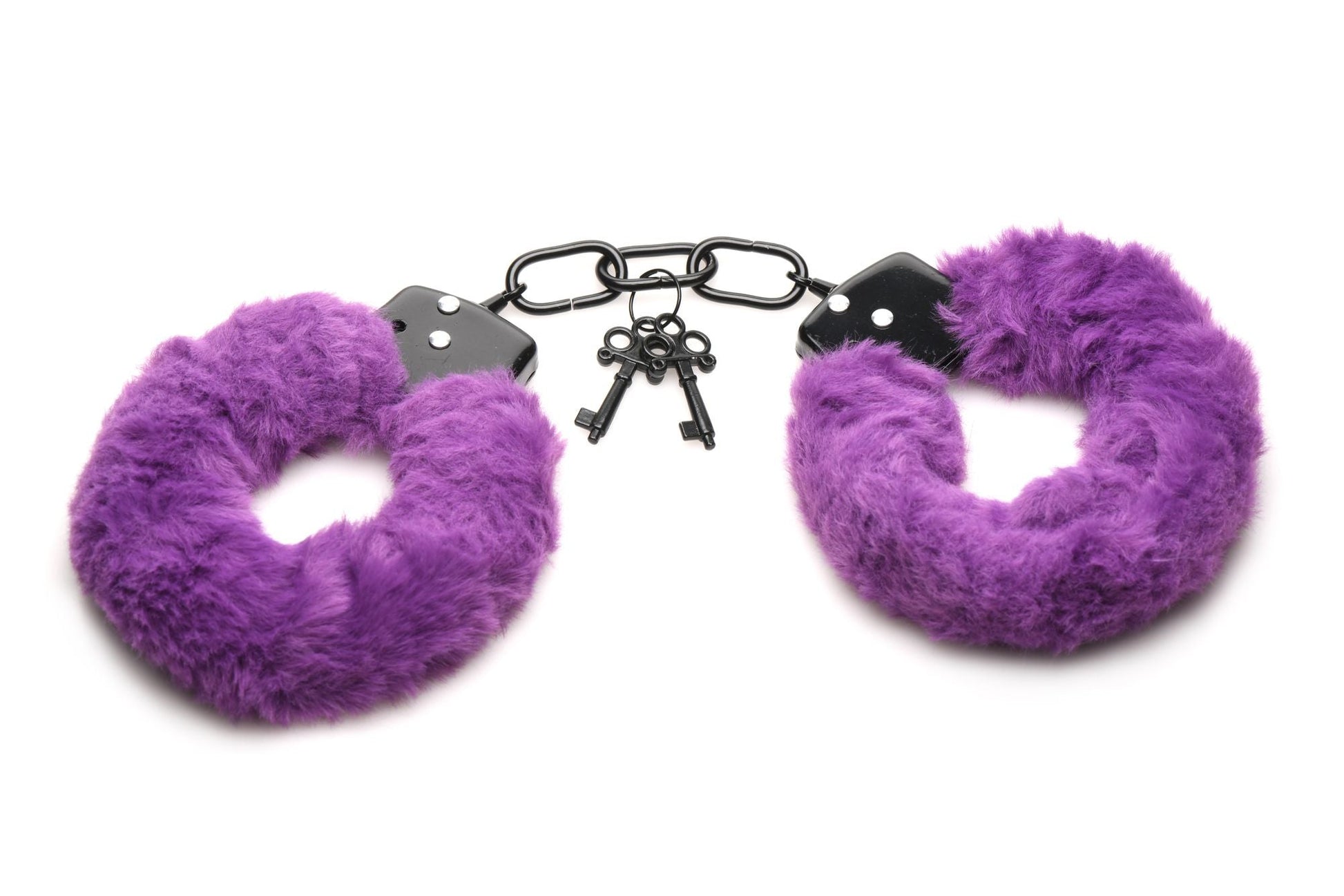 XR Brands - Cuffed In Fur Handcuffs Purple