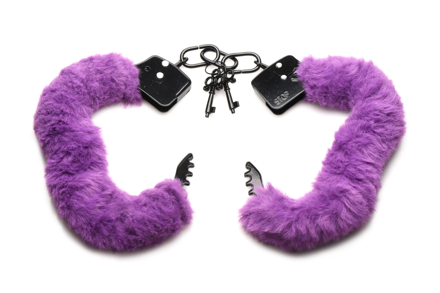 XR Brands - Cuffed In Fur Handcuffs - Purple – Bondage Handcuffs