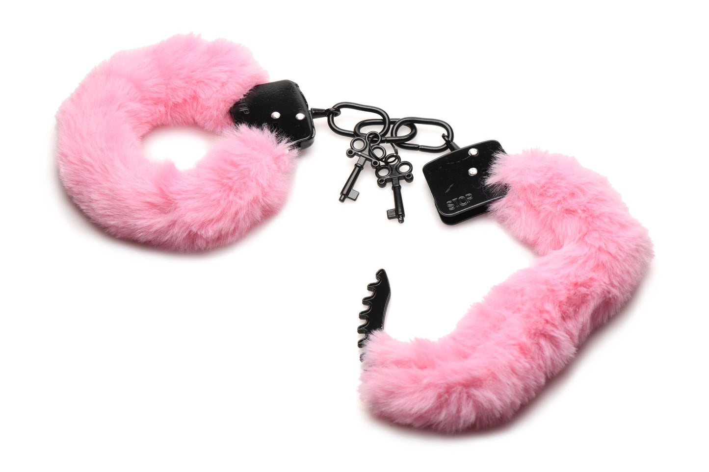 XR Brands - Cuffed in Fur Handcuffs - Pink – Bondage Handcuffs