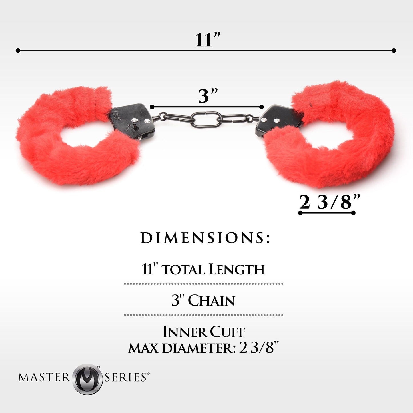 XR Brands - Cuffed in Fur Handcuffs - Red – Bondage Handcuffs