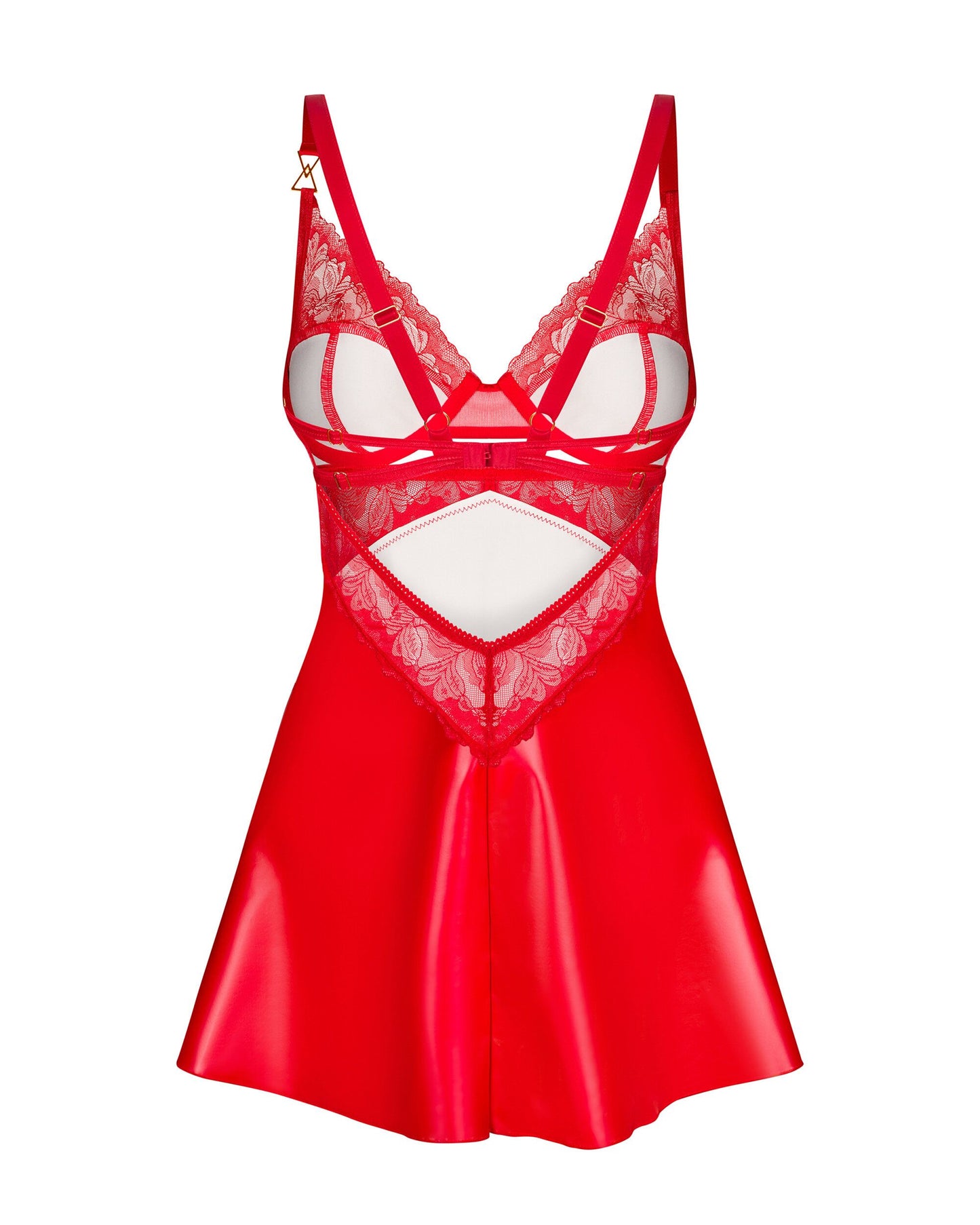 Obsessive - Aliosa Chemise & Thong - Red – Babydoll Lingerie
